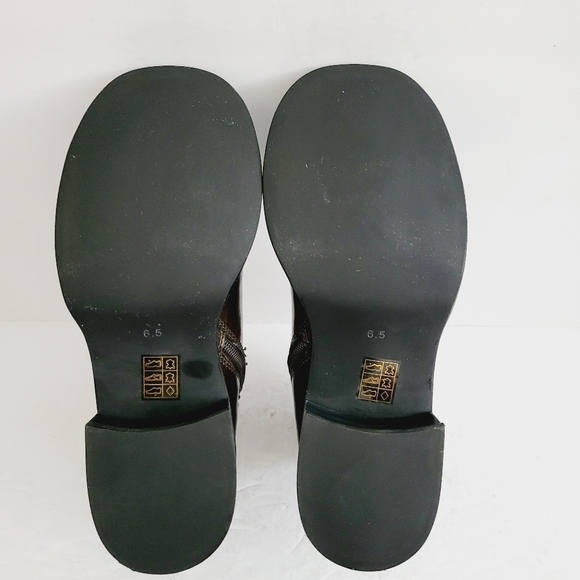 NEW Jeffrey Campbell Announce Brown Zip Lace Up Ankle Bootie Size 6.5 - Picture 8 of 9